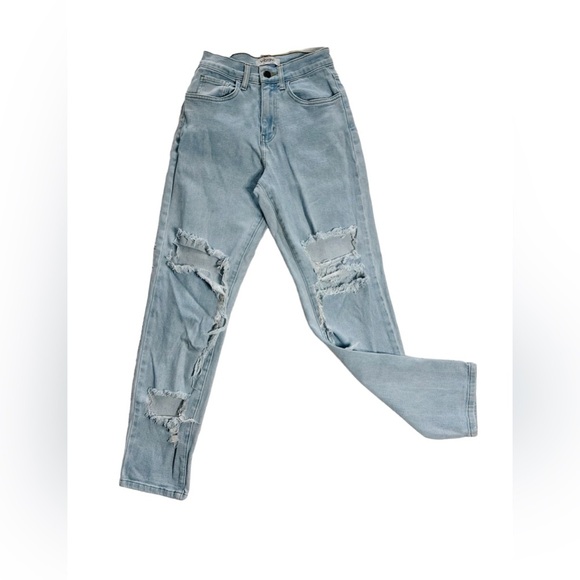 Vibrant USA Distressed Denim Skinny Jeans - Picture 1 of 9